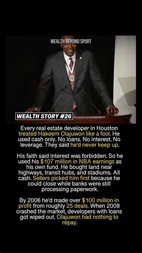Olajuwon’s Cash-Only RE Rampage: $100M Profit, Loan-Free Crash Shield