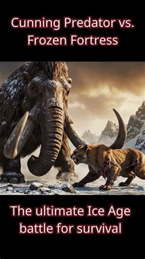Smilodon vs Woolly Mammoth – Ice Age Battle