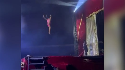 Scary video shows acrobat plummeting to the ground in failed circus stunt