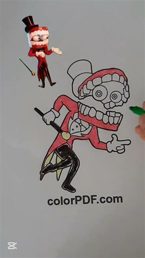 Coloring Tiny Caine,Digital Circus,#paints ,#colors