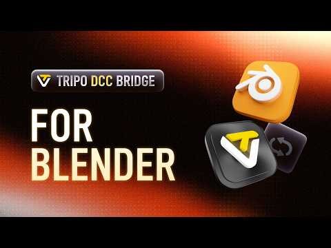 How to Use Tripo DCC Bridge for Real-Time Model Import in Blender #blender #ai3d #ai3dmodelgenerator