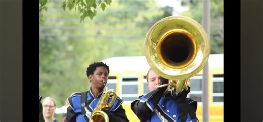 Loved seeing the Greece Marching Band featured on Arcadia’s morning announcements today! 💙🎶💙 | Greece Blue Knights Marching Band