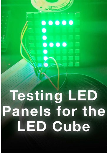 I’m building an LED Cube and today I tested the LED panels. If this project interests you then tap the following button. #led #light #coollights #customelectronics #engineering