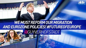 437K views · 3.2K reactions |   Guy Verhofstadt's has a radical yet efficient solution to make EU state leaders more decisive about Europe's future!  "Lock your colleagues and leaders into a meeting room, with no new clothes nor underwear, until they have taken their responsibility and reformed our migration and Eurozone policies. It’s not 5 before, it’s 5 minutes after twelve o'clock!" | Renew Europe | Facebook