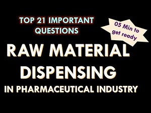 Raw Material dispensing in pharmaceutical company l RM Dispensing in pharma company