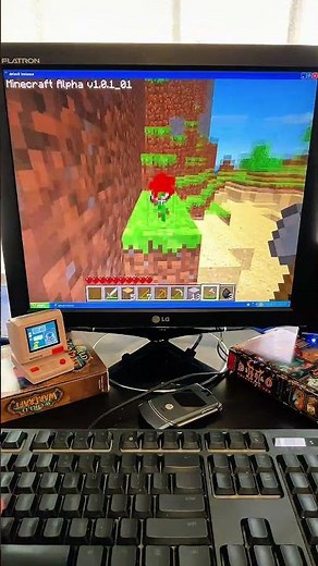 Minecraft Alpha v1 gameplay on my retro PC #pcgaming #minecraft #gaming
