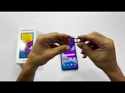Samsung Galaxy M52 5G How to insert SIM and microSD card