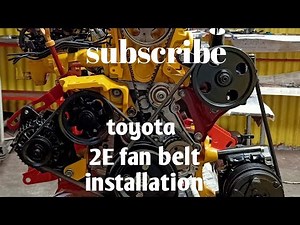 how to replace fan belt of toyota 2E engine