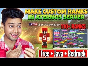 How To Make Custom Ranks in Aternos Server 😱 | Free Java + Bedrock | RGRanks Tutorial