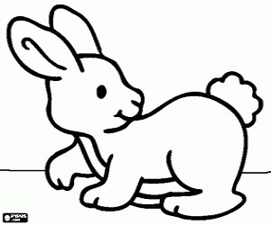 Rabbit - Bunny coloring page printable game