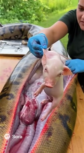 Giant Anaconda Was Cut Open… You Won’t Believe What They Found Inside 🐍😱