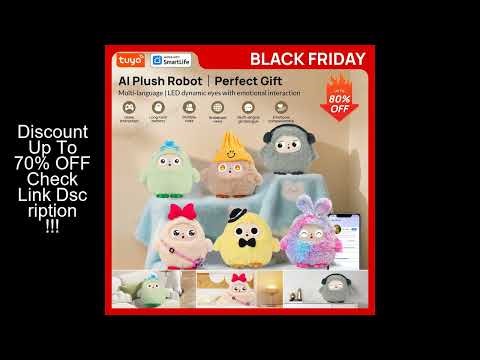 AI Plush Toy W/Smart Voice&LED Eyes,Interactive Companion for Kid/Adult?Gift-ReadyRechargeable E-Pet