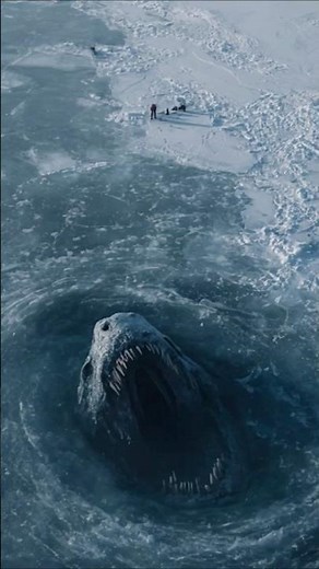 Massive Creature Breaks Through Ice Sheet in Siberia