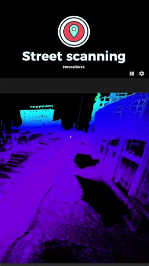 SLAM Scan 500m Street | Novosibirsk Point Cloud Flythrough #SLAM #PointCloud #Surveying