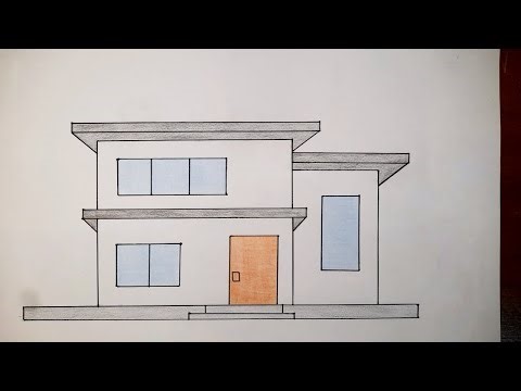 How to Draw a Beautiful and Minimalist Two-Storey House