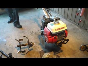 ホンダ こまめパンチ F310 耕運爪取り付け エンジン始動
