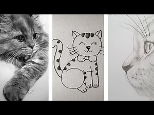 Master your Cat Drawing Skills - Compilation of Simple & Cute Cat Drawings