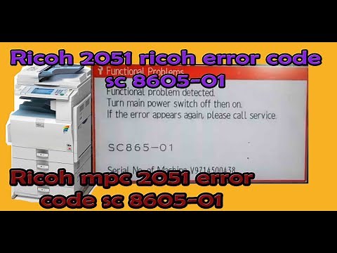 ricoh error code sc 8605-01