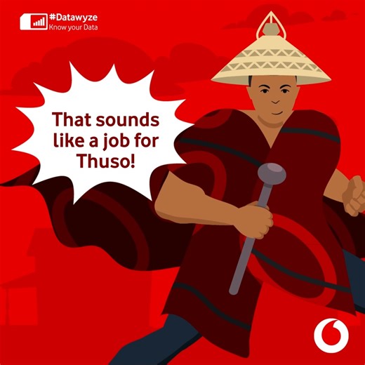 Wondering how you can watch your favourite content on your mobile phone for less? 🤔 Thuso, our #Datawyze superhero, has just the hack to help you stream for longer. Learn more, here: https://bit.ly/3HHJNKa | Vodacom