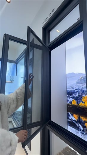 Fanchen windows and doors on Instagram: "95mm double inward opening, standard inward opening and tilting, double-layer tempered glass filled with argon gas, 304 stainless steel mesh fan, detachable.#window #factory #aluminum #architecture #fanchen"