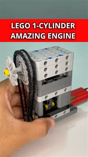 LEGO INSANE 1-Cylinder Engine 🤯 #lego #legotechnic #legoengine