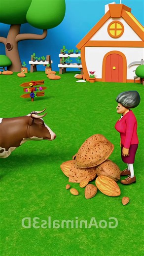 A Doll and Scary Teacher feed an almond to a cow 🐄🌰😂 #Funny #Comedy #Shorts #ScaryTeacher3D(#Comedy