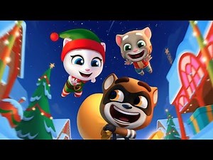 Backwards RUN - [New] Talking Tom Gold Run: Elf Angela in Winter Wonderland