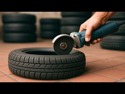 Cutting an Old Tire Creates an Ultra Strong Coating Every Home Needs but No One Makes 😱