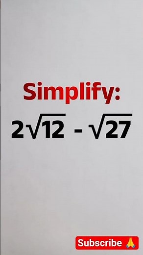 How to Simplify a Radical Expression Fast! #maths #algebra #mathshorts #mathstricks #satmath #exam