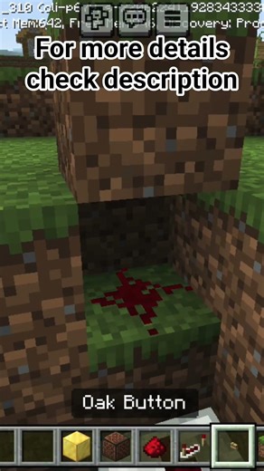 tutorial of making doorbell in minecraft#shorts #minecraft #creative #viral #minecraftyoutube