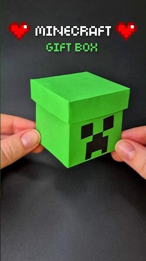 2 DIY Minecraft Creeper Paper Gift Box 💚 Gift Idea 💚 Slow version