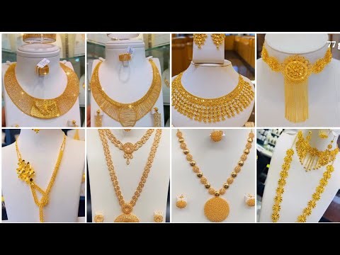 Latest Gold bridal necklace set| luxury gold necklace set