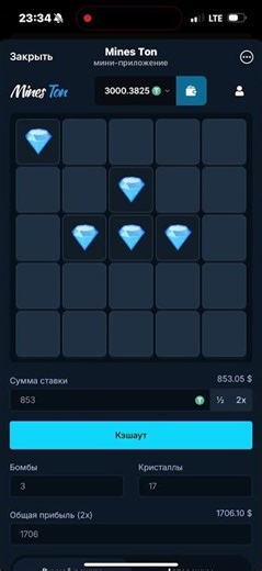 Бонус 2000 USDT с промокодом Mines Ton