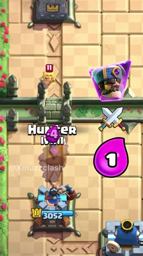 Evolution Hunter vs 1-8 Elixir 🔫🧔 #clashroyale #gaming #clash | Clash Royale