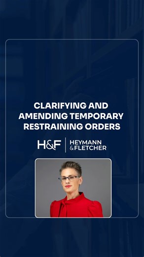 Clarifying and Amending Temporary Restraining Orders Alix Claps explains how temporary restraining orders can be clarified or amended after filing. She highlights the importance of including detailed histories of domestic violence to strengthen protection and ensure the process addresses long-term patterns of abuse. Click the bio link to listen to the full episode. https://bio.link/heymannandfletcher #TemporaryRestrainingOrder #DomesticViolenceLaw #LegalAdvice #CourtProcess #NewJersey | Heymann 