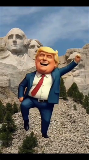 TRUMP Rasputin dance Mount Rushmore. #trump #rasputin #funny #rushmore