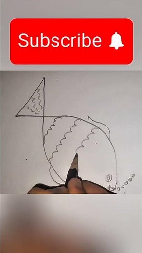 Easy fish drawing#animalart #shortvideo