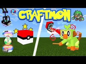 THE BEST Pokémon CATCHING SYSTEM?! CraftMon Addon for Minecraft PE