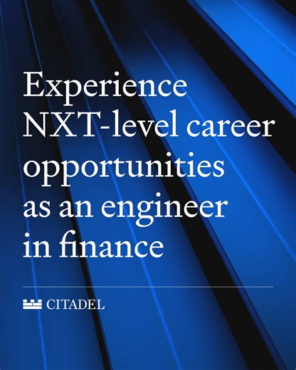 When you join Citadel Engineering’s NXT Network, incredible opportunities for career growth start on day one. If you’re an impact-focused software engineer with 2-5 years of experience looking to accelerate your career, we want to hear from you. Apply now: https://bit.ly/3ulFodf | Citadel | Facebook
