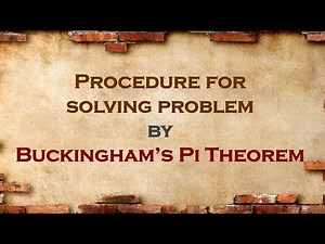 Procedure for solving problem by Buckingham's pi theorem