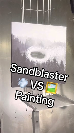 Sandblasting a Canvas Painting… Watch It Fade Away! 🎨💨