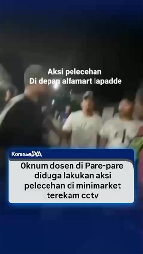 ‎Parepare - Oknum dosen berinisial S (43) di Kota Parepare, Sulawesi Selatan (Sulsel), ditangkap gegara mencabuli wanita inisial MF (21) di sebuah minimarket. Aksi bejat pelaku terekam CCTV di minimarket tersebut. ‎