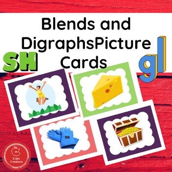 Phonics Blends and Digraphs Printable Picture Flashcards | First Grade