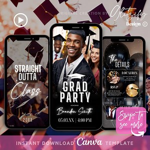 Animated Graduation Party Invitation: Modern Evite (digital Download) - Etsy
