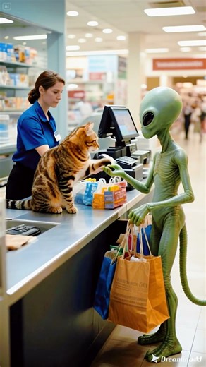 Brown Tabby Cat & Alien Go Shopping 🛍️ | Pizza & Fun Day