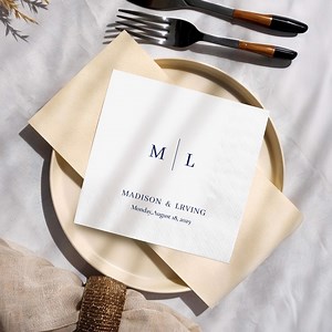 Custom Wedding Napkins With Name | Personalized Party Napkins With 100 Sheets | Any Text on Engagement Napkins - Etsy