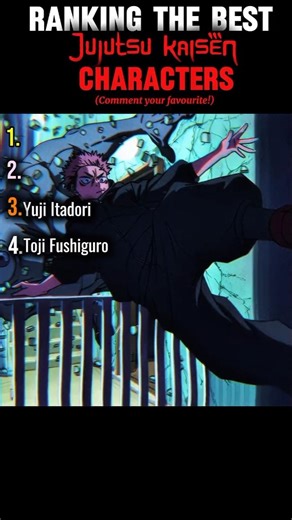 Ranking The Best Jujutsu Kaisen Characters #shorts #anime