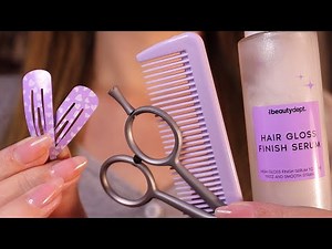 ASMR Cutting Your Bangs ✂️✨ Cutting & styling invisible hair (no talking, layered sounds)