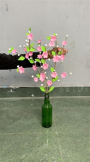 Glass bottle reused for flower tab #crafts #shorts #flowertab #idea