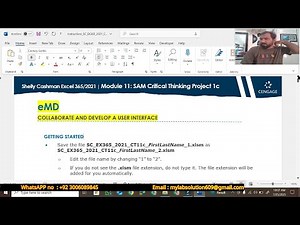 Shelly Cashman Excel 365/2021 | Module 11: SAM Critical Thinking Project 1c eMD | #eMD